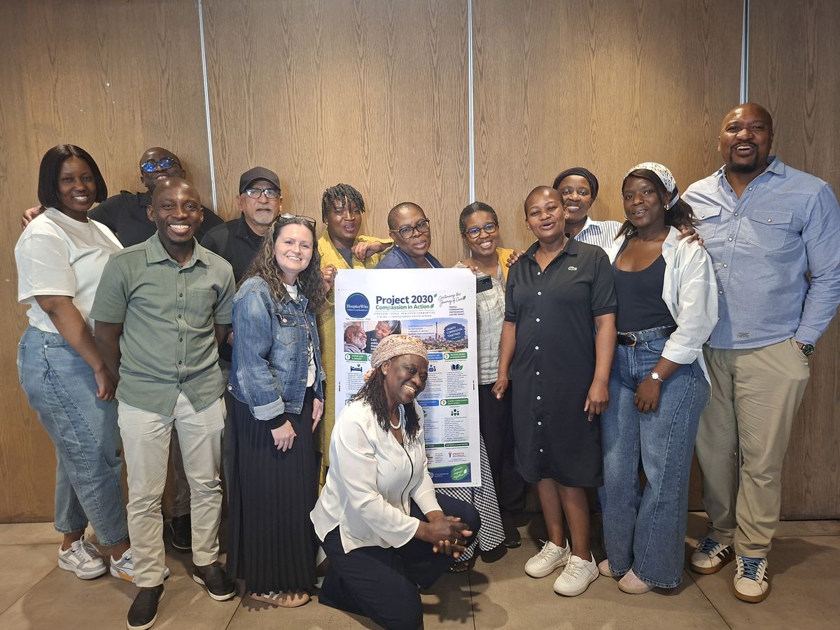 The HospiceWits team with the Project 2030 poster